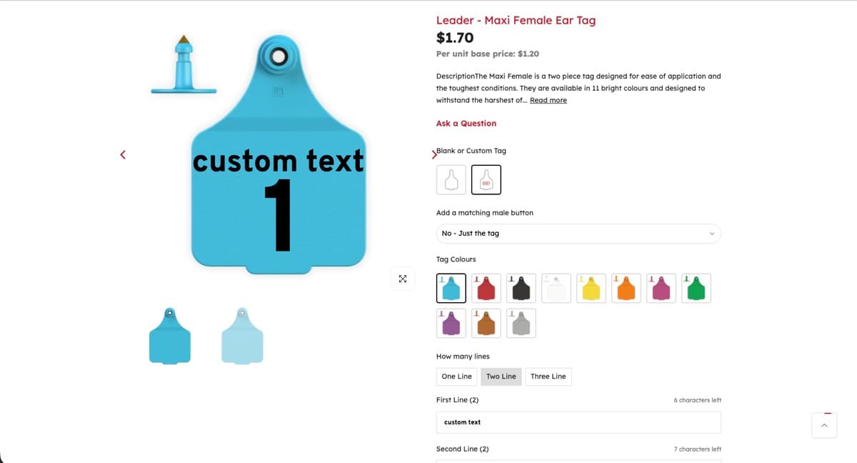 The on-site ear tag editor